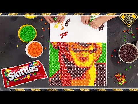 Make Pixel Art Portraits With SKITTLES