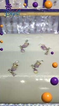 Dijes colibrí en plata con bolivianita