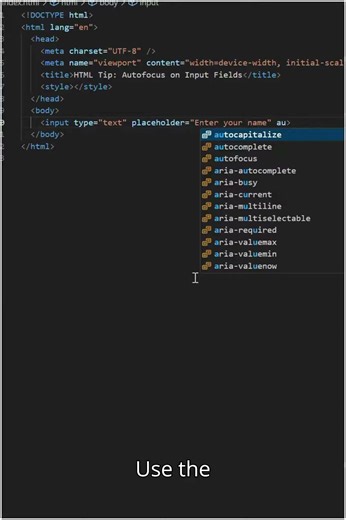 Autofocus Input Field in React & HTML #reactjs #frontend #webdev