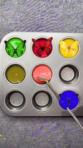 Rainbow Color Magic: Green 💚 Red ❤️ Yellow 💛 Blue 💙 with Butterflies 🦋