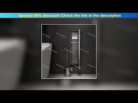 Get Stainless steel niche toilet embedded toilet brush 304 tissue box niche layered shelf••••••••••
