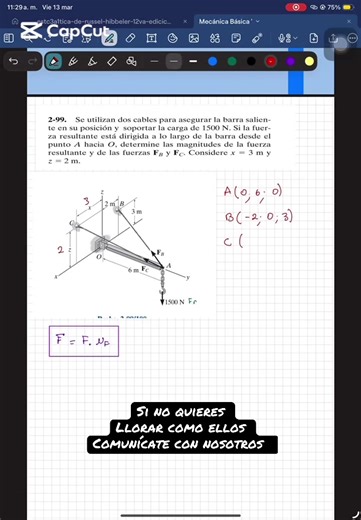 No se trata solo de llegar a la respuesta, sino de entender el porqué. Ejercicio de estática de Hibbeler resuelto paso a paso. #Hibbeler #Estática #mecanicabasica