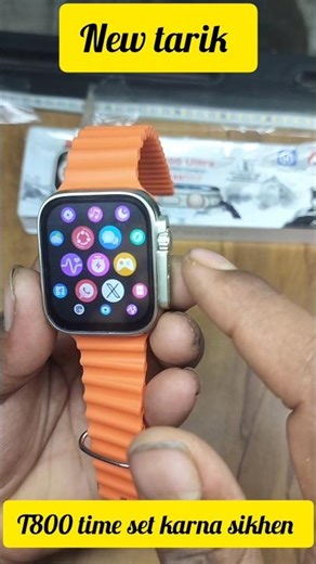 T800 ultra smart watch time kaise set karte#shortvideo #viralvideo #trendingshorts