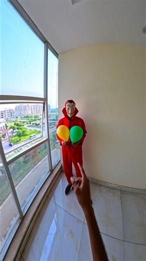 Rooftop Parkour vs Money Heist free running pov 🤣🤣#moneyheist #parkourlife #funny #viral #algorithm