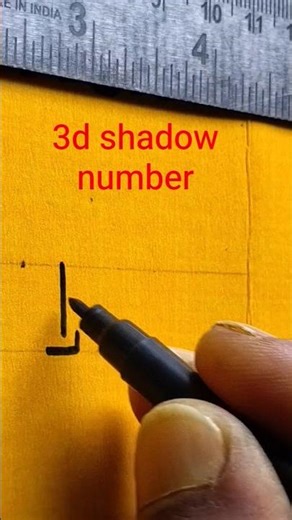 Number 125 in 3d shadow lettering With pen ll #shorts#3dart#drawing#numbers#viralvideo