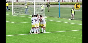 Gol de Pablo Lavandeira para 1-0 de FC Cajamarca ante el ADT de Tarma en el Héroes de San Ramón. | El Cajamarquino