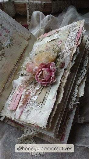 Shabby Chic Junk Journal Inspiration 💕 | Tags, Lace & Vintage Layers