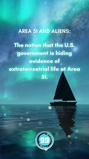 👇🏾Area 51 and Aliens: The notion that the U.S. government is hiding evidence of extraterrestrial life at Area👇 🏾Welcome to the enigma: Area 51! 🛸 Since the 1950s, this clandestine location has been at the center of countless theories and mysteries. The government may deny any connection with extraterrestrials, but the allure of Area51 remains as captivating as ever. Conspiracies swirl around the storage and testing of alien tech, along with the fanciful notion of captured extraterrestrial b