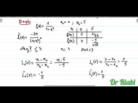 Polynôme d'interpolation d'Hermite @Dr_riabi #interpolation #Hermite
