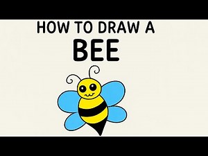 How to Draw a Cute Bee | Easy Bee Drawing for Beginners