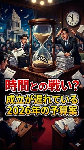 2026年予算案成立の遅れ！ 政府は時間との戦い？ #shorts #予算案 #予算 #与党 #野党 #政府 #成立