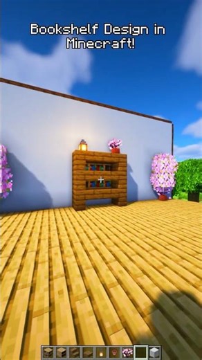 Bookshelf Design in Minecraft! 📚✨ Easy Build #minecraft #minecraftbuilding