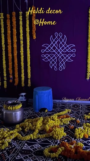Diy Haldi decoration at home | Simple marriage decoration at home #haldidecor#diy #trending #viral