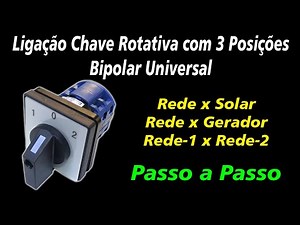 Two-Phase Rotary Transfer Switch Connection Grid to Solar or Generator (Step by Step)