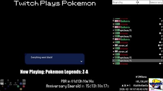 Twitch Plays Pokemon Legends: Z-A (Enter buttons via chat!!!)