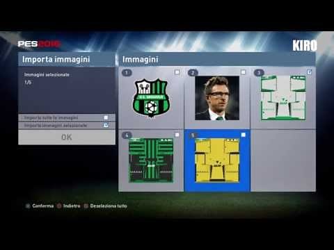PES 2016 - Come inserire Kit squadre su PS4 (Stemmi, Maglie, Allenatori) - KIRO