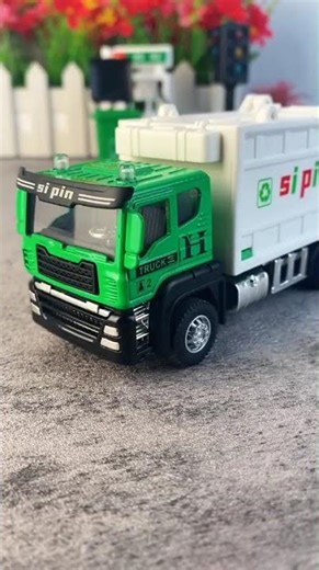 Realistic Alloy Garbage Truck Toy for Boys! 🚛💨 #shorts