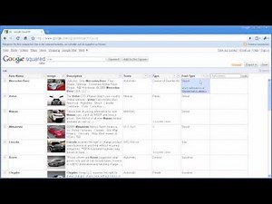 Google Suche - Suchergebnisse in Tabellenform mit Google Squared