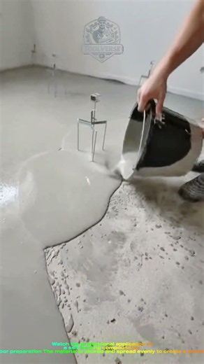 Professional Self-Leveling Compound Application | Floor Leveling Preparation Process #shorts