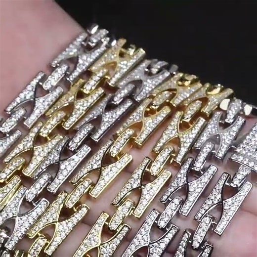 Iced Out Byzantine Link Chain – 10mm #hiphopculture #hiphopjewelry #icedout