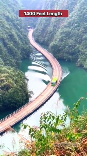 The Shiziguan Floating Bridge: The Floating “Dream Bridge” Where Cars Move on Water 🌊🚗 | #Bridge