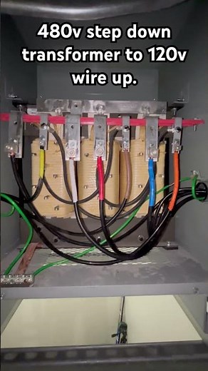 First transformer wire up 480v to 120v step down. #electrical #electrician #apprentice