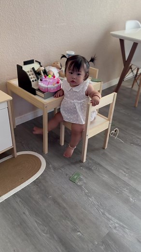 Waiting patiently for mommy to help 💕 #baby #babygirl #toocute #cutebaby #cutenessoverload #babyfever #reelsvideo #reelsviral #makingmemories #oneyearold #preciousmoments | BabyKlassy