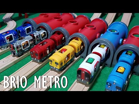 Wooden Trains Giant Metro Railway with EVERY BRIO metro train available | BRIO Train Video