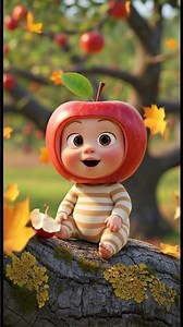 Apple Baby says Namaste! 🍎🙏 #Shorts #CuteBaby #Apple