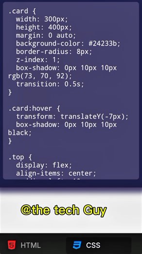 Card design with css | The Tech Guy | Facebook