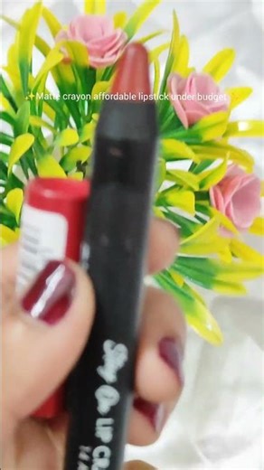 matte crayon lipstick from swiss beauty ‪@SwissBeautyCosmetics‬ 🌷#makeup #lipstick