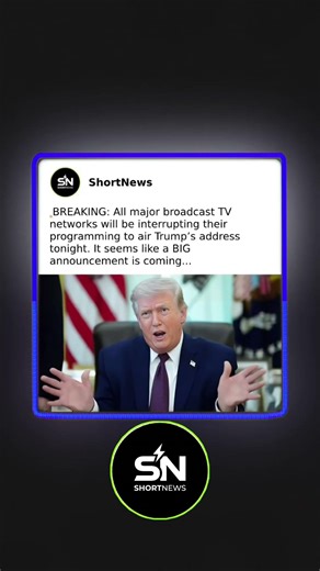 All major broadcast TV networks will be interrupting their programming to air Trump’s address