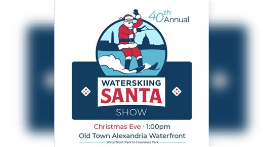 Santa's water-skiing show set for Christmas Eve in Old Town Alexandria