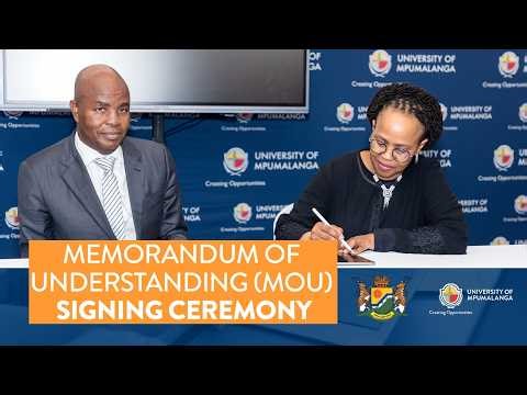 University of Mpumalanga and the Mpumalanga Provincial Government MOU signing ceremony