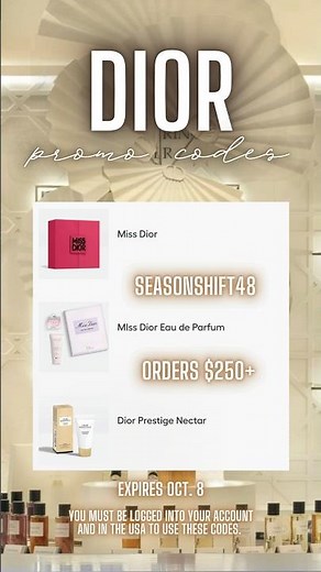 ✨ New Dior Promo Codes!! Plus a Free Gift with Purchase ✨ #diorbeauty #diorpromocodes #dior #beauty
