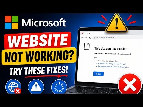 Microsoft website not working problem | microsoft account sign in problem | microsoft server issue