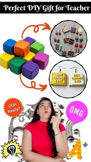 🤩 Unique Clay Earrings for Teachers day 🎁| How to make Earrings | Safety Pin craft ideas #kateyegirl
