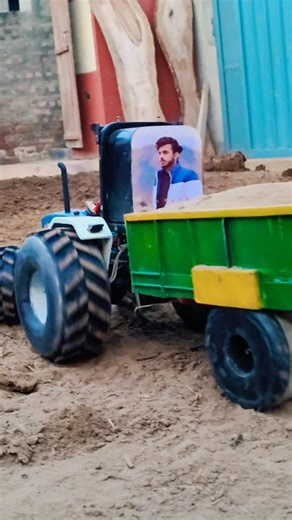 Bulldozer pull heavy load trolley 🥵