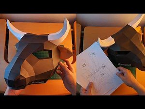 Bull Mask out of Cardstock 😱🐂 - DIY Bull Costume