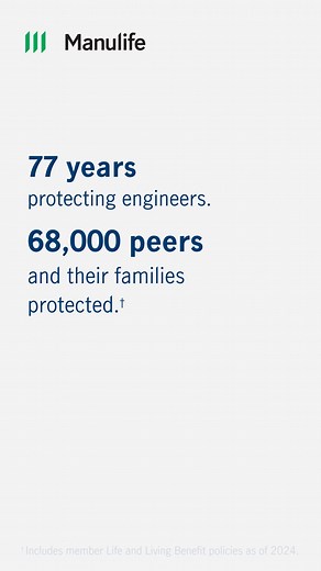 When it comes to the Engineers Canada-sponsored Insurance plans, there’s strength in numbers. | Manulife