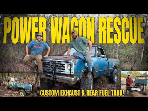ABANDONED Dodge Power Wagon gets a Rear Mounted Fuel Tank & Custom Exhaust!