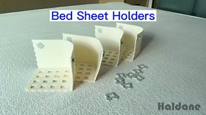 Haldane Bed Sheet Holders with Lock, Bed Sheet Straps Keep Sheets in Place Firm & Tight, Bed Sheet Clips for Lateral Sleepers and Restless Partners, Sheet Corner Holders, Beige