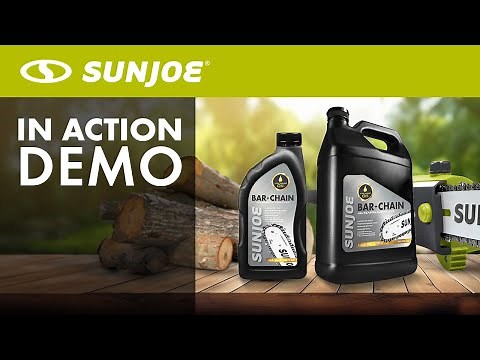 Sun Joe Premium Bar, Chain and Sprocket Oil | All Season Chainsaw Chain Lubrication - In Action Demo
