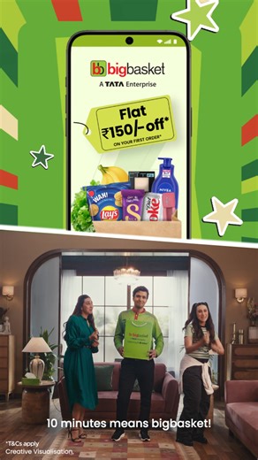 Whatever is your vibe—bigbasket delivers it fast, fresh, and in 10min* 🎉 | Bigbasket