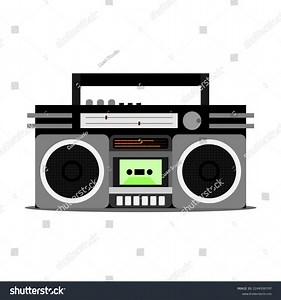 Vector Illustration Boombox Aka Mini Compo Stock Vector (Royalty Free) 2244500797 | Shutterstock