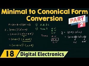 Minimal to Canonical Form Conversion (Part 2) Video Lecture | Crash Course for GATE ECE (English) - Electronics and Communication Engineering (ECE)