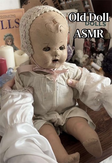 some satisfying unintentional asmr sounds from my haunted dolls 🧸 #dollcollector #haunteddoll #asmr #doll