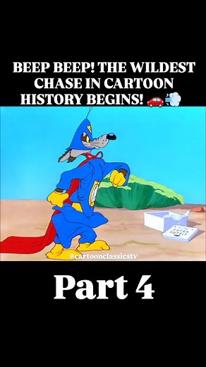 Cartoons|90sShows|Nostalgia on Instagram: ""Beep Beep! The Wildest Chase in Cartoon History Begins! 🚗💨 | Fast and Furry-ous (1949)" Witness the legendary debut of Wile E. Coyote and the Road Runner in this hilarious Looney Tunes classic! 🐦🐺 Directed by Chuck Jones, *Fast and Furry-ous* showcases the endless antics of a determined coyote and his ingenious (but failing) contraptions. Expect high-speed chases, cartoon physics, and non-stop laughter! 😂 Can Wile E. Coyote ever outsmart the super
