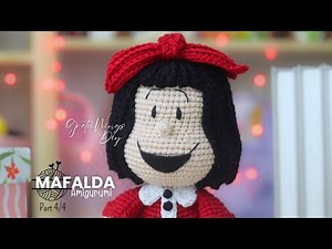 ✨A Mafalda Fan? Now You Can Crochet Her! Don't Miss This Adorable Amigurumi Tutorial. Part 4/4
