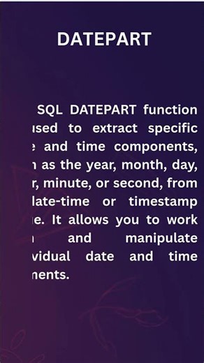 DATE PART| SQL DATE PART| DATE PART IN SQL| DATE PART FUNCTION